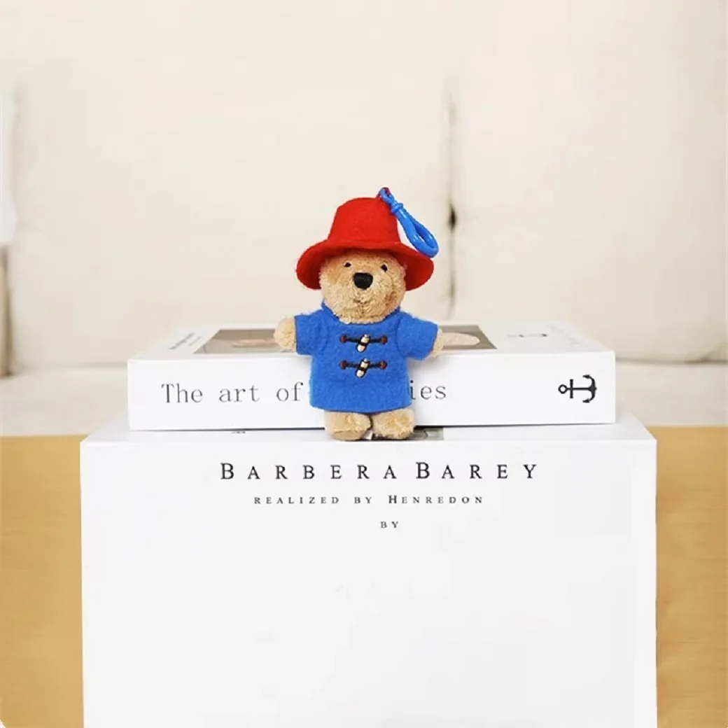 10CM Cartoon Pattine Bear action figure Dish Tie Bear plush doll pendant Children's holiday gift bag decoration cute key chain