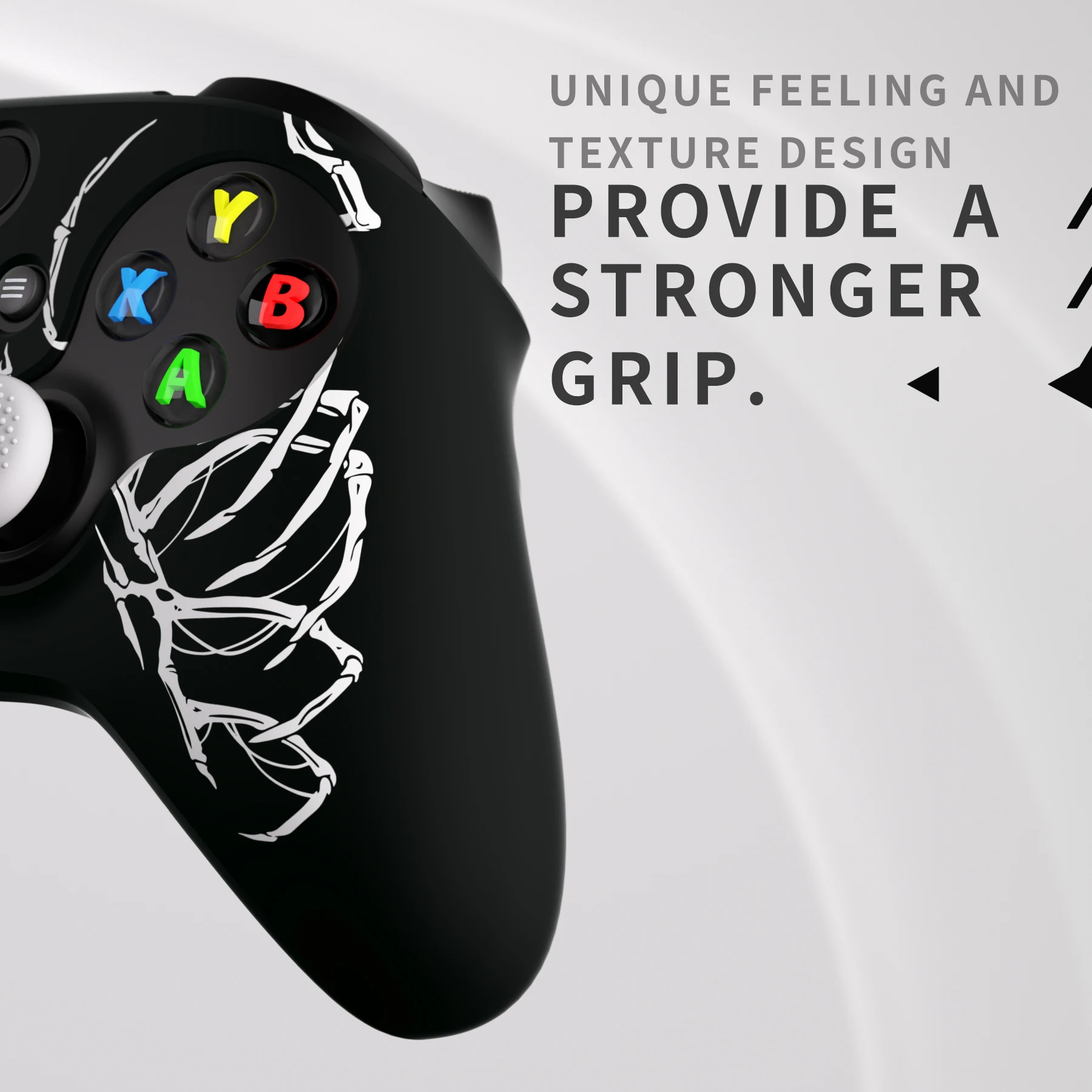 PlayVital 소프트 고무 사무라이 프라지나 실리콘 보호 커버 케이스, Xbox 코어 무선 컨트롤러용, 엄지 그립 6 개