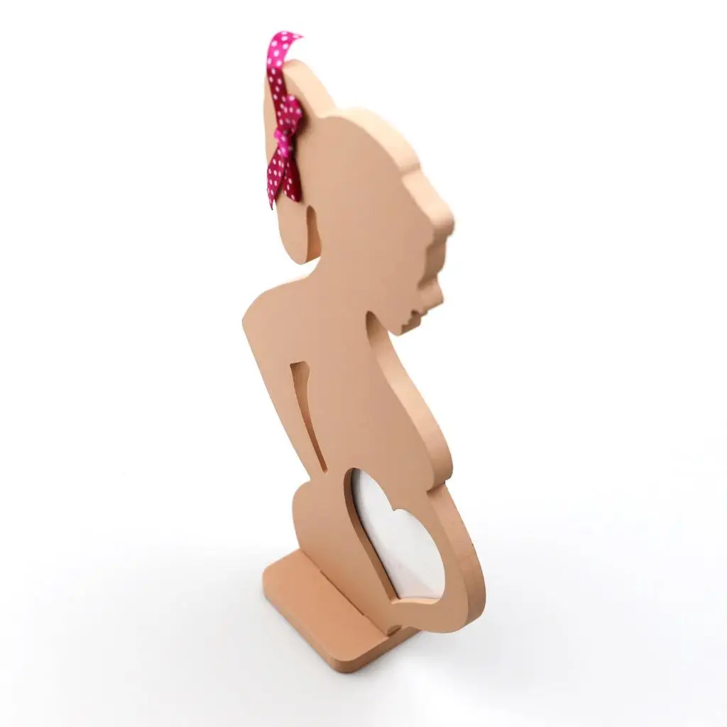 Pregnancy Ultrasound Photo Frame Women Shape Wooden Picture Frame for Family Photo Frames Wall Home Decor
