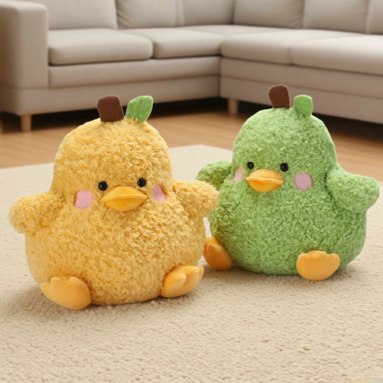 

Creative Cartoon Duck Pear Plush Toys Soft Cozy Animal Throw Pillow Home Sofa Chair Cushion Kawaii Room Decor Cute Gift