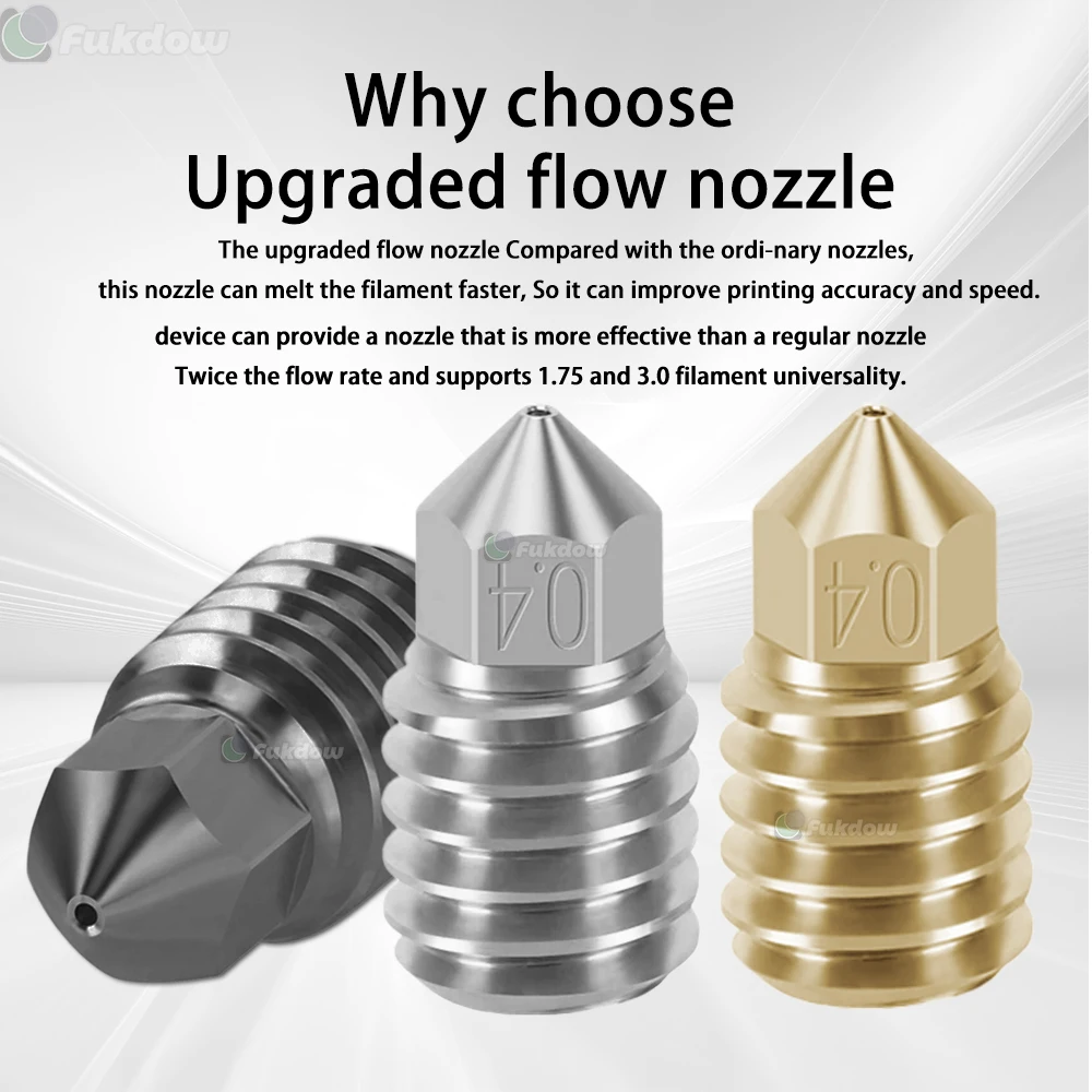 Nozzle For Bambu Lab Hotend kit  Bamboo lab High Flow Hot End High Precision Copper Plating Nozzles 3D Printer Accessories