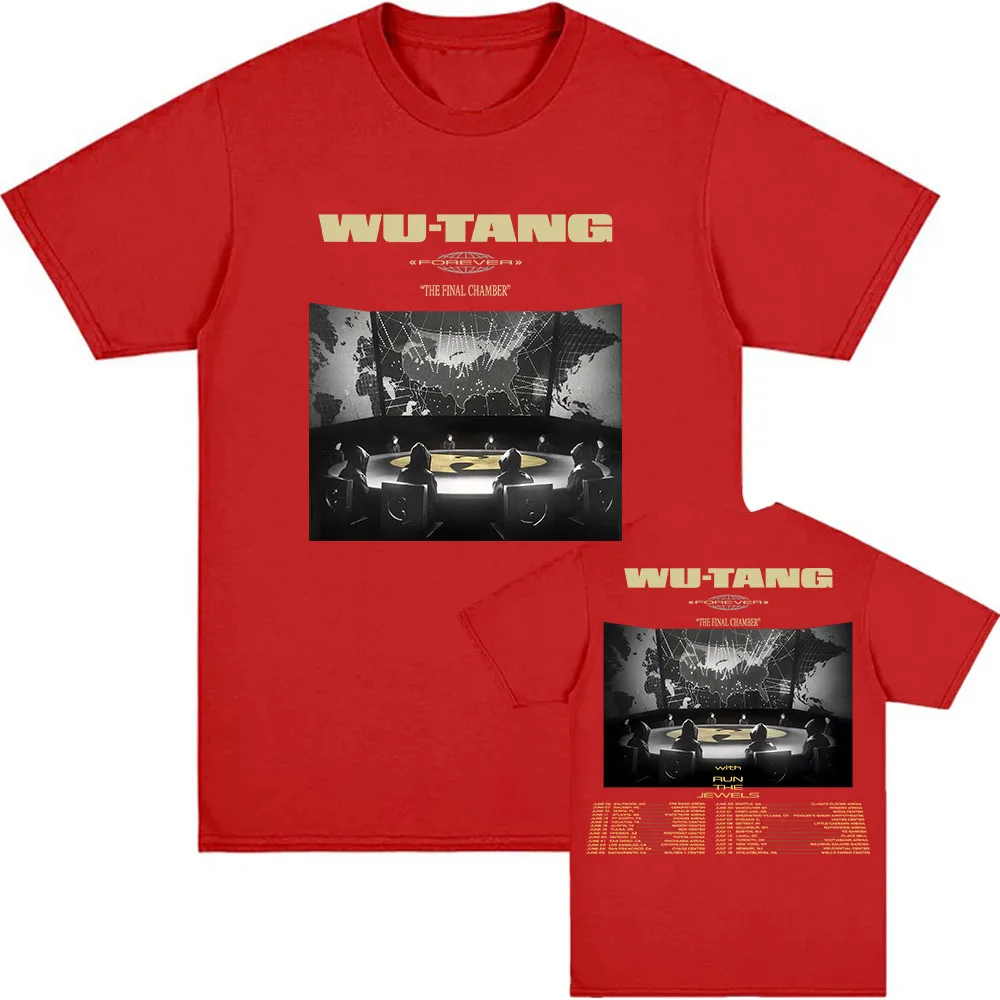 Wu-Tang عشيرة جولة الغرفة النهائية 2025 تي شيرت القطن فضفاض قصير الأكمام بلايز الصيف س الرقبة الذكور تي شيرت الرجال النساء الملابس