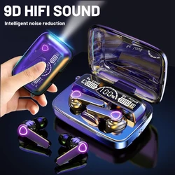 Original M19 Bluetooth Headset Wireless In-Ear Sports Intelligente Touch Led Displaymirror Warehouse Charging Treasure Earphone