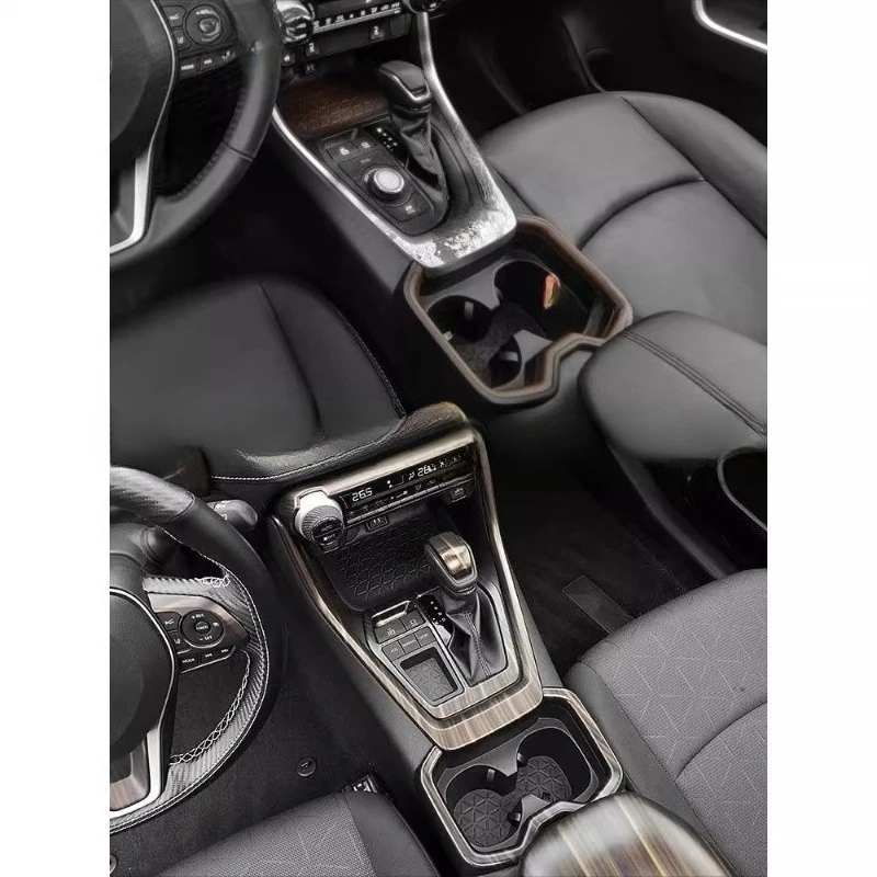 For 2020-2024 Toyota RAV4 Interior Full Set of RAV4 Decorative Stickers Mahogany Wildlander Decorative Gears