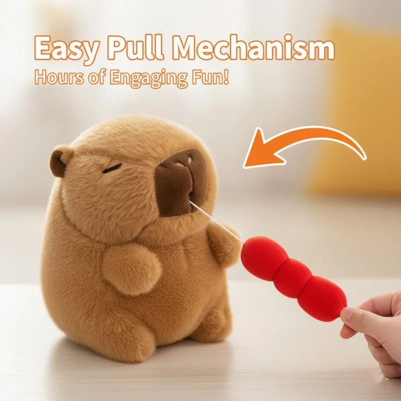 Capybara Plush Toy 8 Inch Funny Stuffed Animal With Candied Hawthorn Cute Soft Plush Doll Kawaii Claw Machine Prize Gift Decor