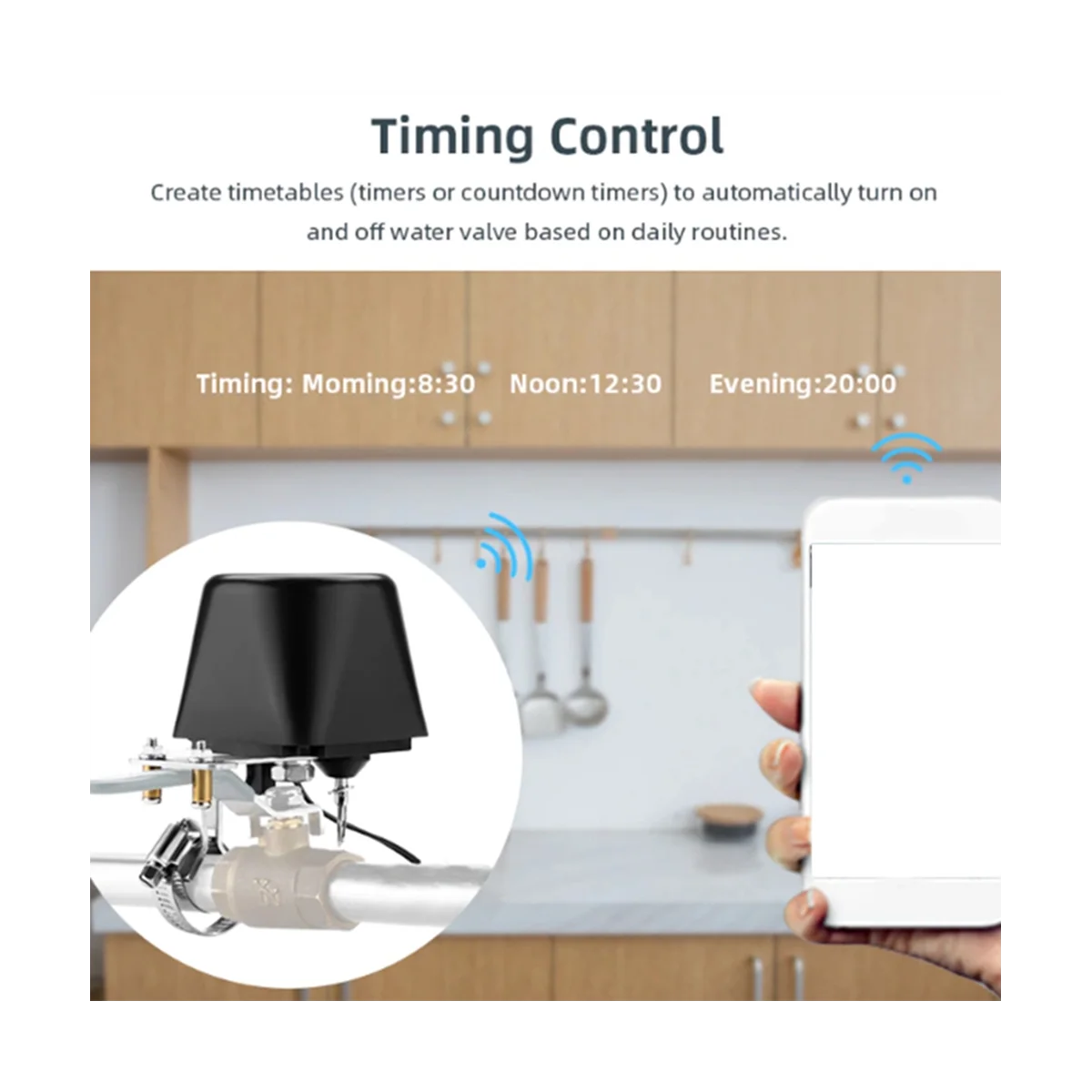 

Tuya Smart Zigbee 3.0 Water Valve Gas Valve Mechanical Valve Switch Bluetooth Valve Control (UK Plug)