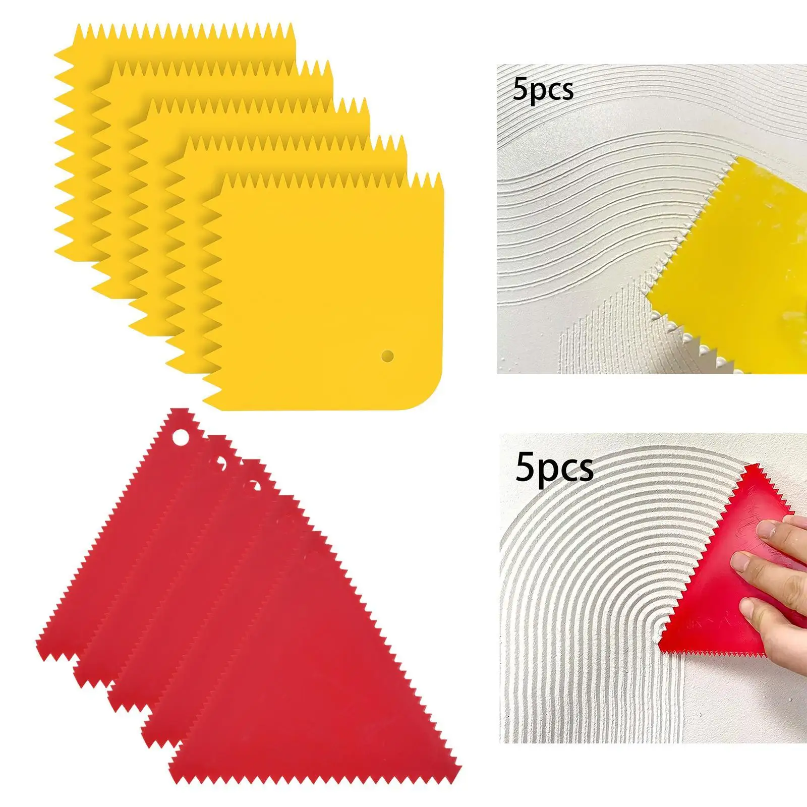 5Pcs Glue Spreader, Notched Glue Spreader, Flexible Versatile Paint Spreader ,Notch Trowel