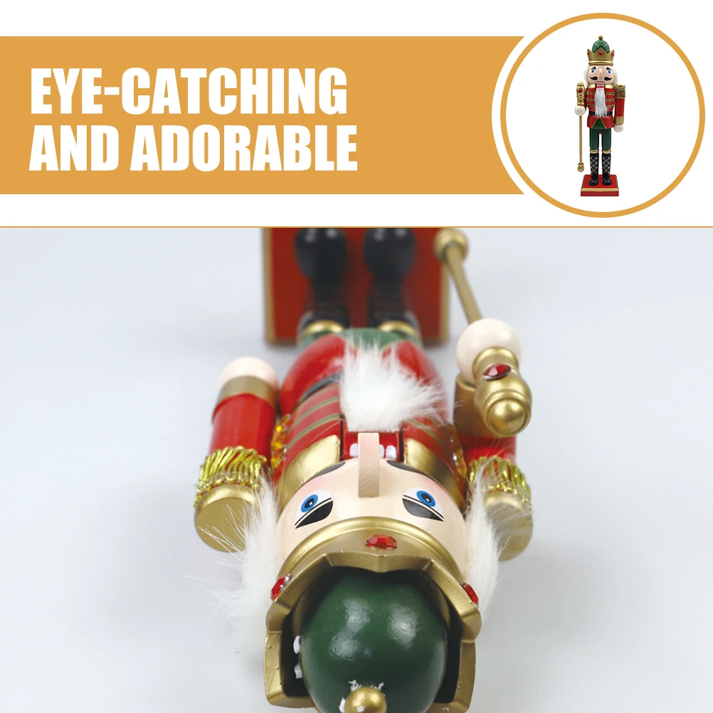 

Centerpiece Nutcracker Ornament Desktop Nutcrackers Craft Inflatable Keepsake Wooden Festival