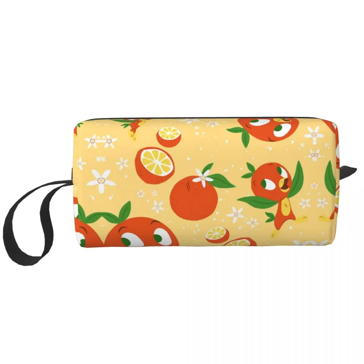 

Orange Bird Makeup Bag Cosmetic Organizer Storage Dopp Kit Toiletry Cosmetic Bag for Women Beauty Travel Pencil Case