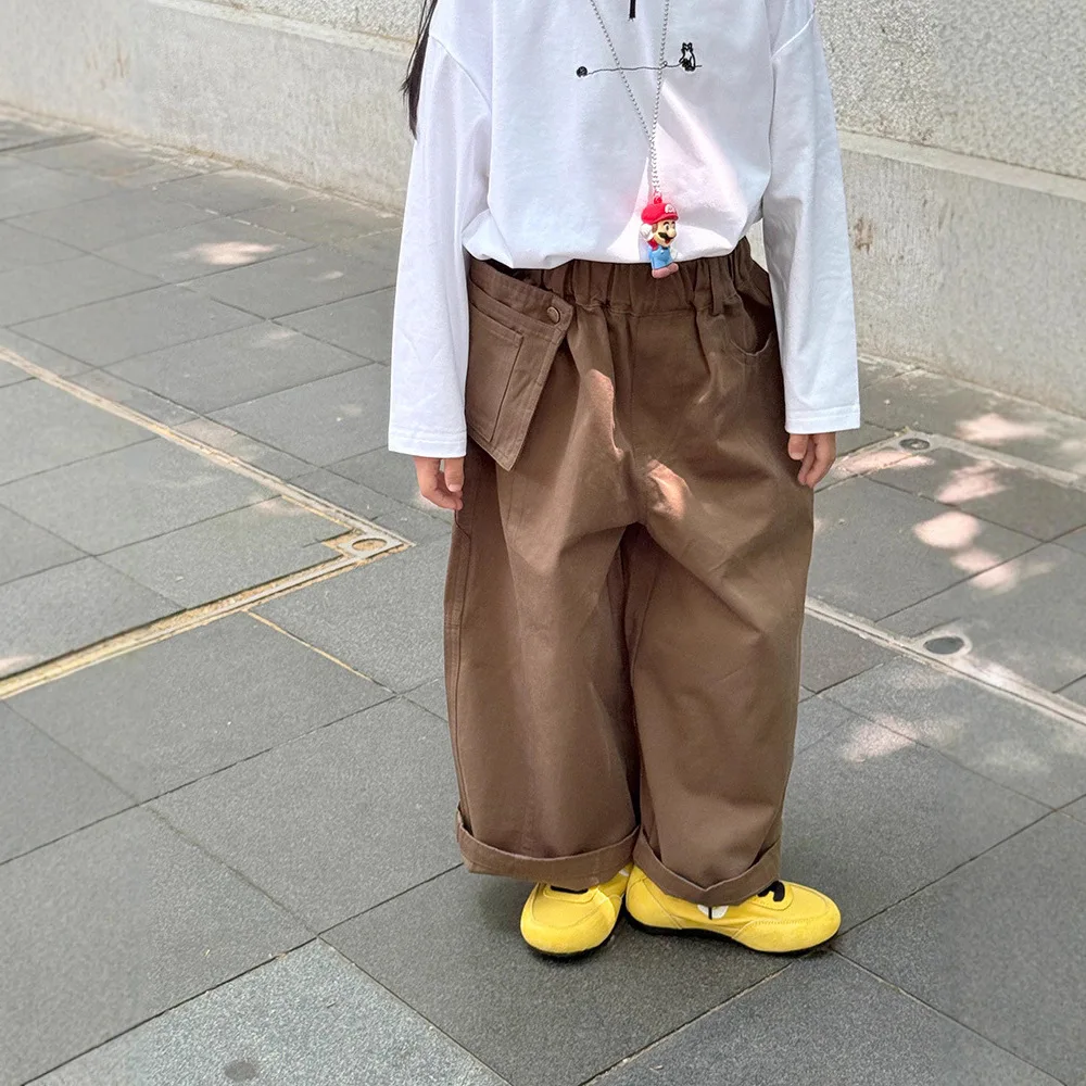 

Detachable Overalls Boys and Girls Baby Korean Trendy Personality, Large Pocket Detachable Fashionable and Easy