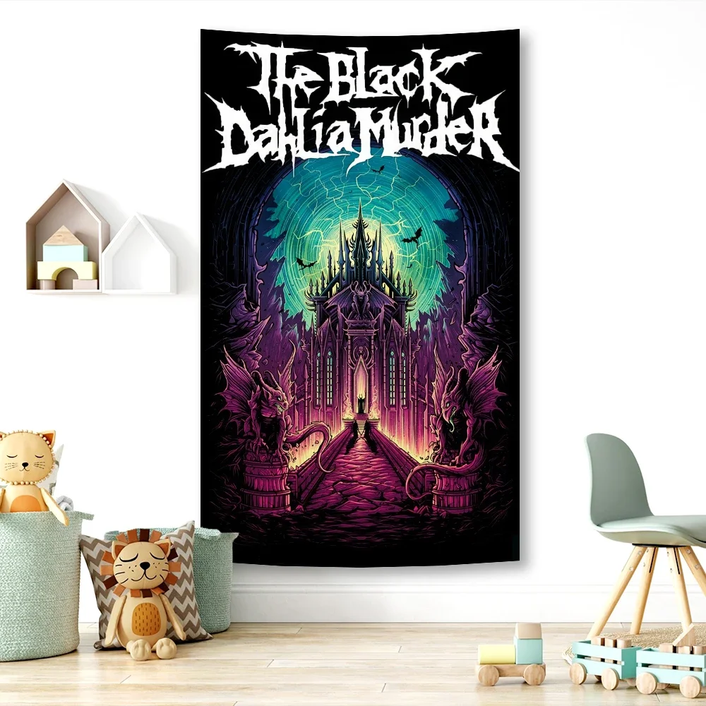 90×150cm The Black Dahlia Murder Metal Style Band Tapestry Flag Rock Music Poster Studio Bar Decoration