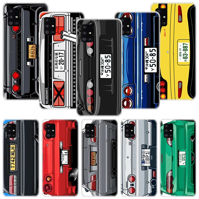 Japan Anime Initial D Car Taillight Phone Case For Samsung Galaxy A14 A15 A13 A12 A54 A55 A53 A52 A04S A24 A25 A23 A22 A34 A35 A