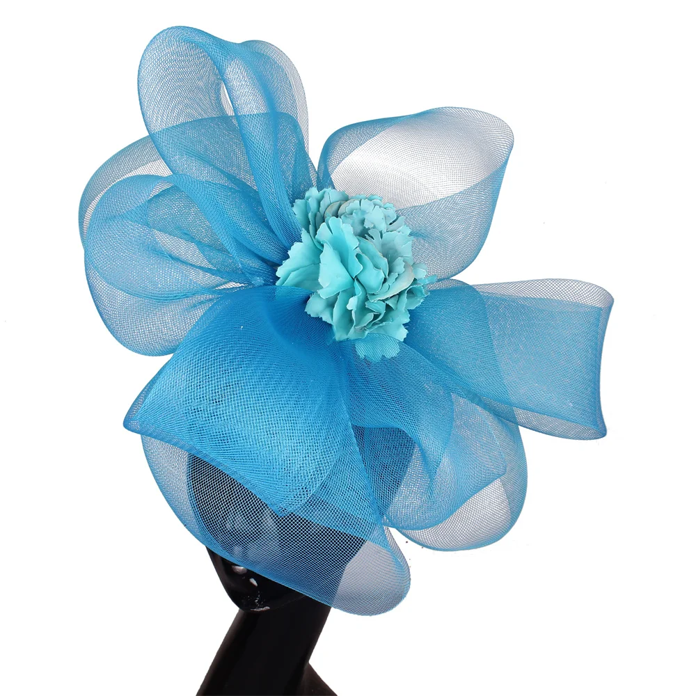 

Nylon Big Derby Fashion Mesh Fascinator Hat Hair Clip Bridal Wedding Show Nice Headwear Hair Accessories Show Hair Accessories