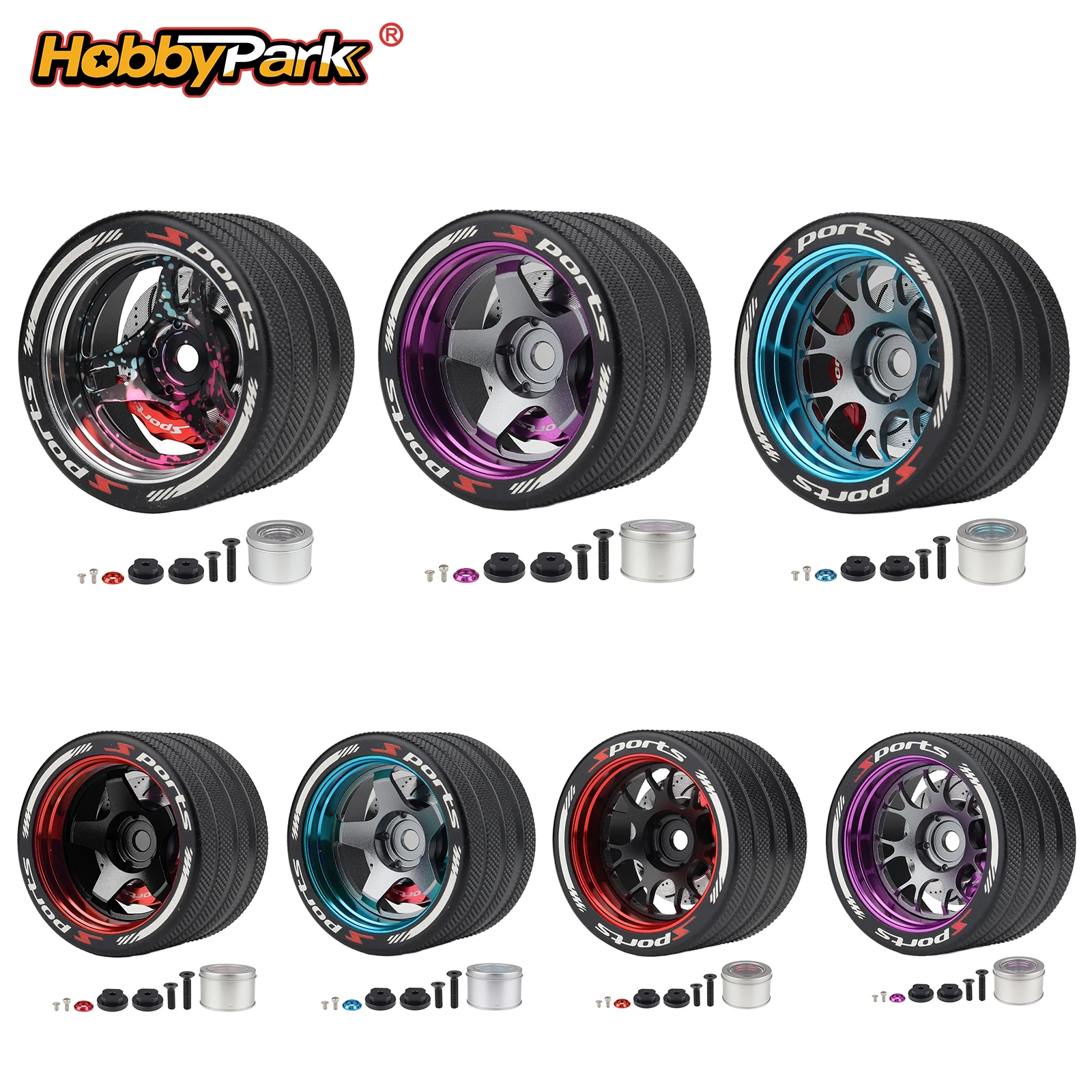 HobbyPark Upgrade Aluminum RC Hand Wheel Steering for Flysky NB4 Transmitter Wheel Compatible with Sanwa MT4 MT5 M12 M17 WFLY X9