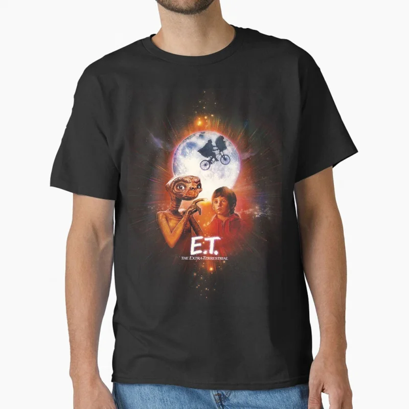 

80s Retro sic fi Cute Alien movie E.T. Phone Home The Extra-Terrestrial vintage Gift T shirt large size Tops S-6XL mens clothing
