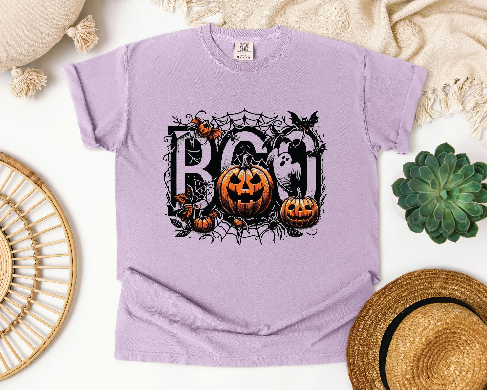 

Comfort Colors Boo Halloween T Shirt Perfect For Spooky Season Embrace The Spook With Our Lover