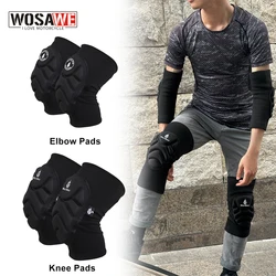 WOSAWE EVA Extreme Sports Elbow Knee Pads MTB Bike Motorcycle Protection Basketball Knee Guards Support Gear Adults Protector