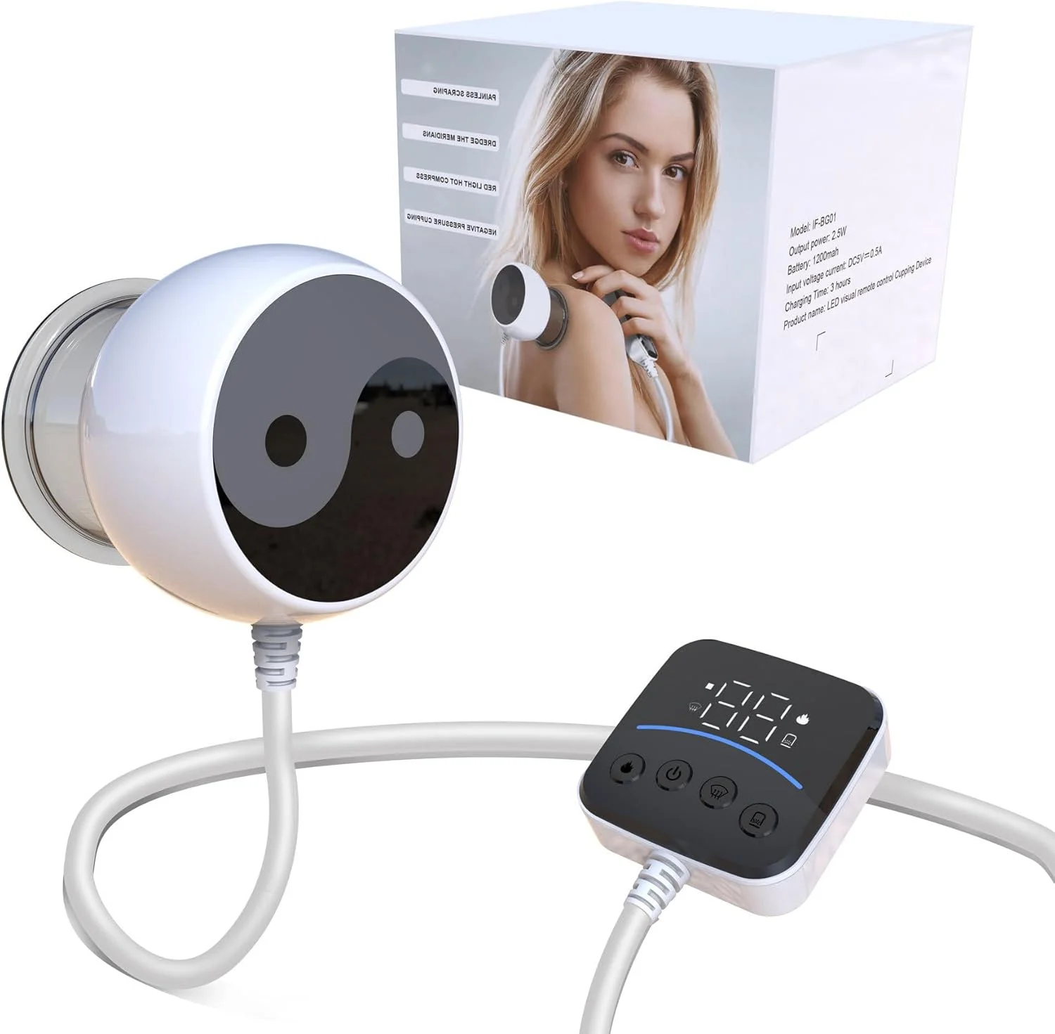 جهاز تدليك الحجامة الكهربائي الذكي مع جهاز تحكم عن بعد لتدليك الجسم بالشفط الفراغي للرقبة والظهر والخصر #1