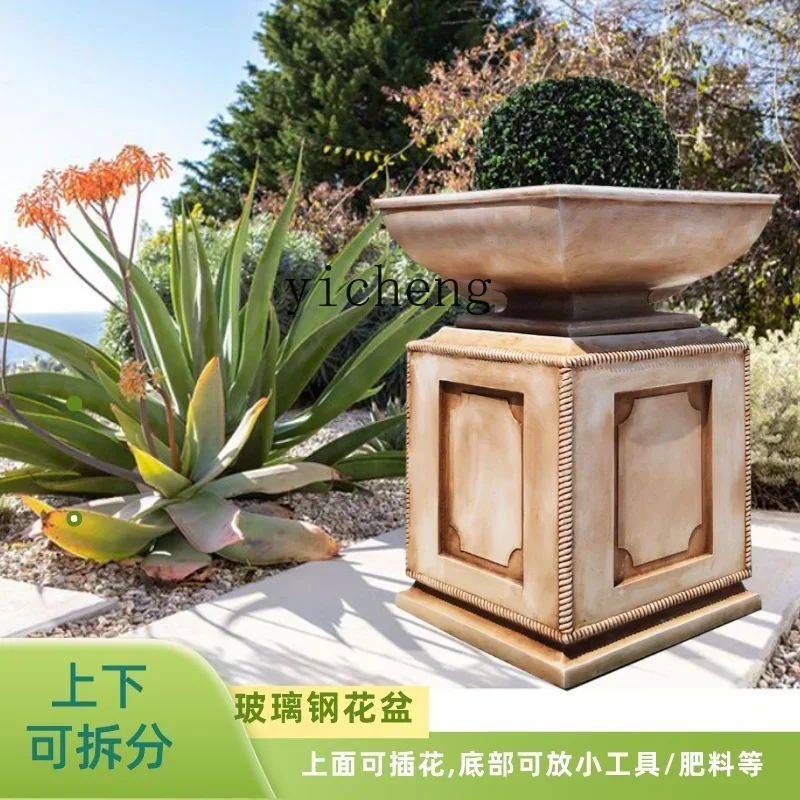 

flower pot villa multifunctional outdoor interior decoration flower device fiberglass flower box fairy garden
