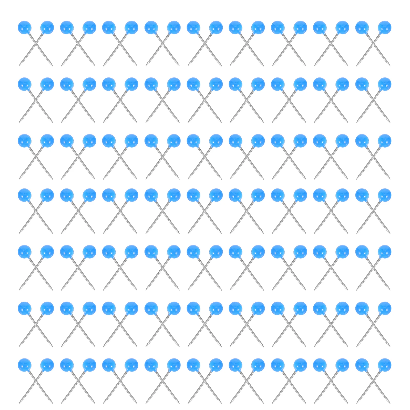 

500pcs Pearl Head Pins 4mm Round Bead Thumb Tacks for Map Decor Board Drawing Pins Notice Cork Blue Travel Marker