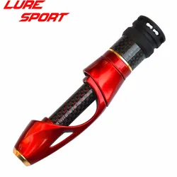 Luresport 2Sets LGS Reel Seat Black Aluminum 3k Carbon Tube Cap EVA Cap SpinRod Building Component Repair DIY Accessory