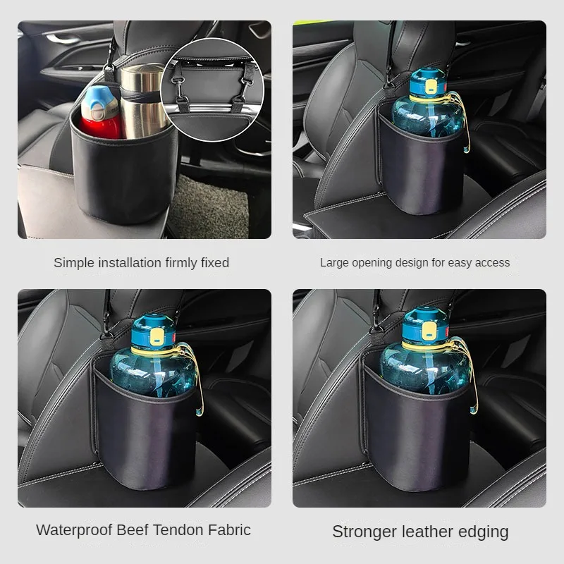 حقيبة تعليق على الجانب الأوسط لمقعد السيارة ، صندوق تخزين السيارة ، دلو مدمج ، ظهر متنوع