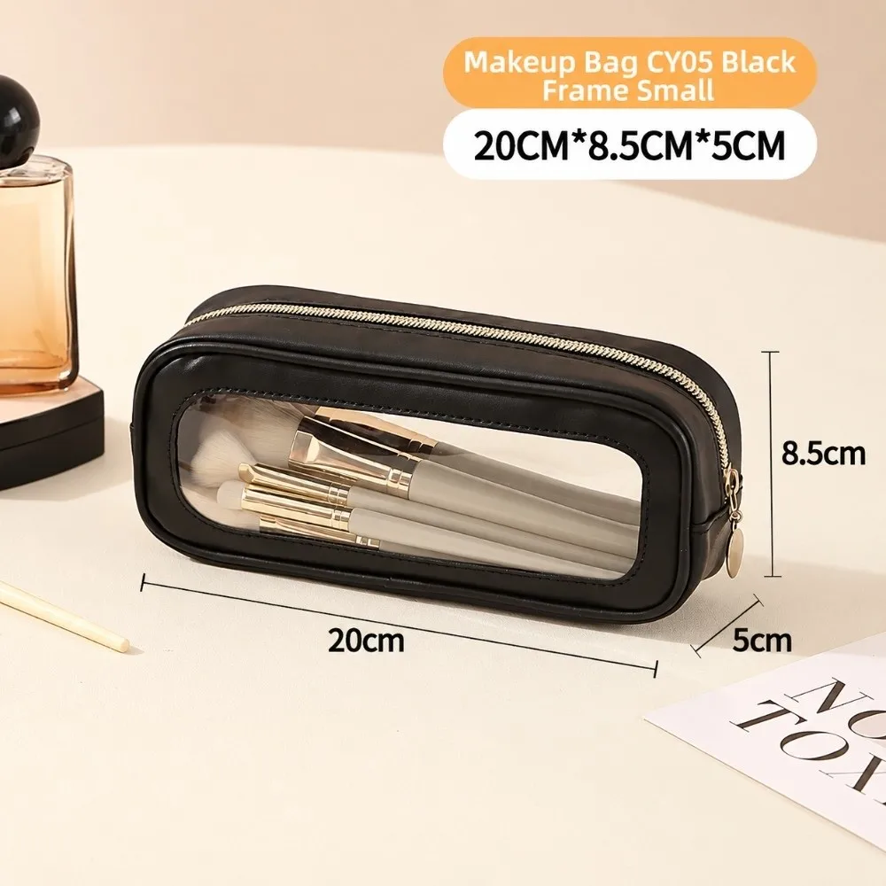 Portable PVC Makeup Bag Travel Transparent Visible Miscellaneous Storage Bag Outdoor Waterproof Toiletry Bag