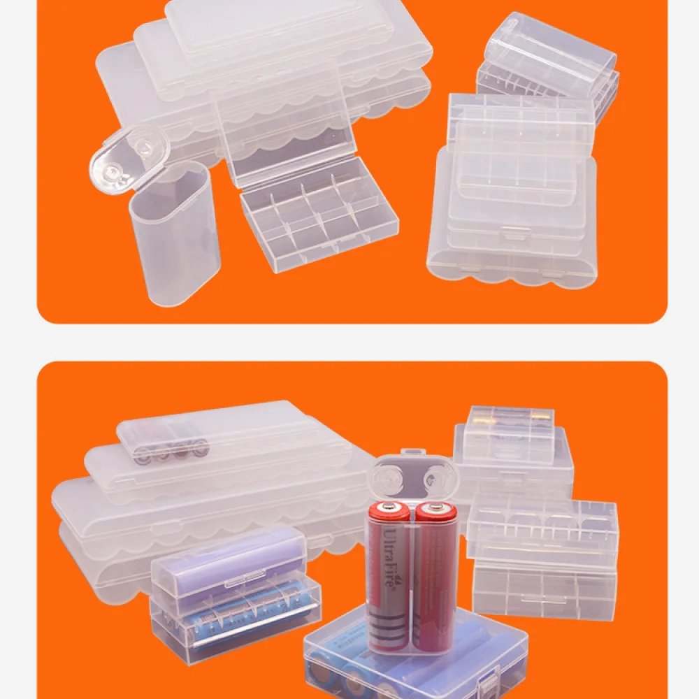 Protective Battery Organizer Box For 18650 21700 AA AAA Storage Case Plastic Holder Thickened Durable Portable Travel Container