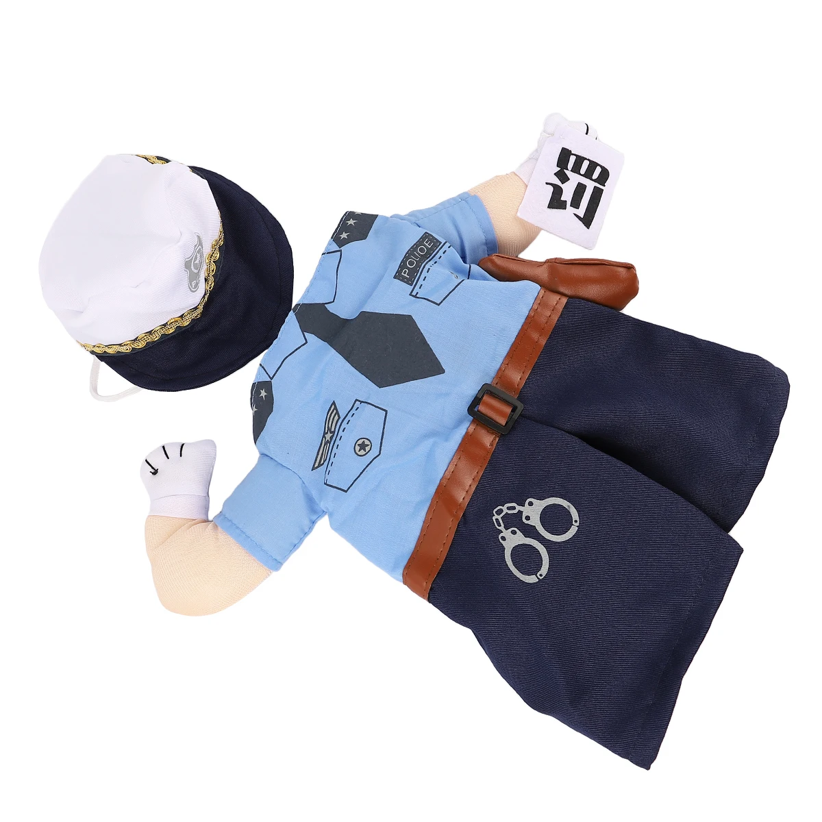 

Pet Costume Cat Clothes Police Shape Design Durable Practical Use Easy to Put on and Off Great for Daily Wear Special Occasions
