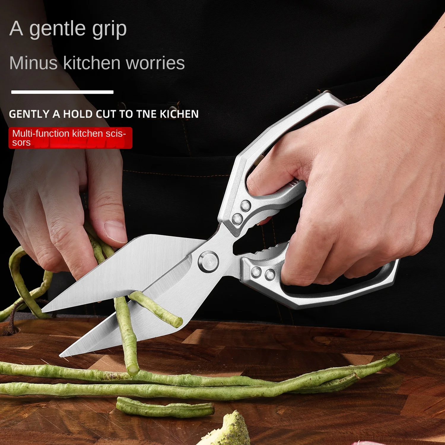 Multifunctional Heavy Duty Kitchen Scissors, Stainless Steel Chicken Bone Cutter, Poultry Shears for Household Kitchen Use