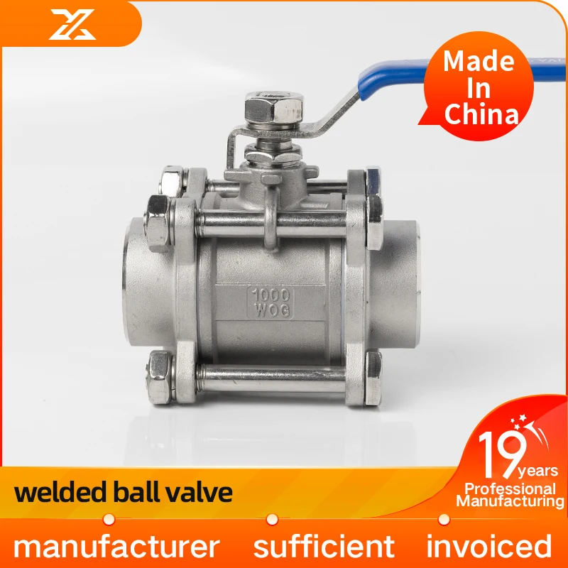 304 stainless steel  welded  ball valve full bore water switch high-temperature butt welding valve 4 in 6 in 1 in DN15 25 50