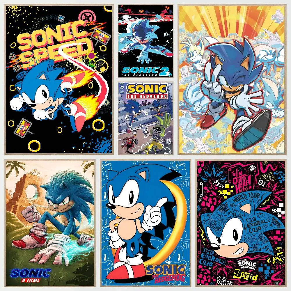 S-sonic-c Poster Self-adhesive Art Waterproof Paper Sticker Coffee House Bar Room Wall Decor