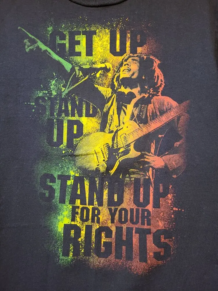 Bob Marley Get Up Stand Up Stand Up For Your Rights T Shirt Size Small Reggae