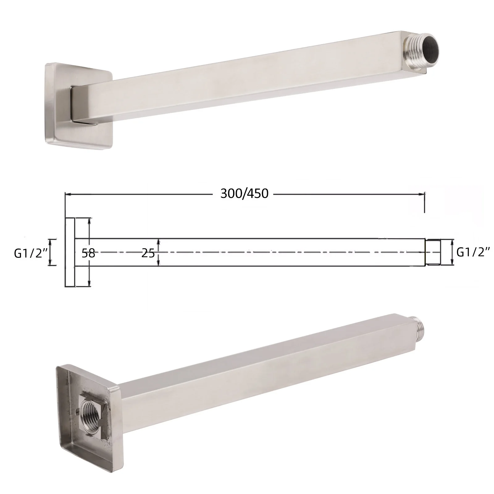 **Sydney Stock** KYLINS Brushed Gold Gun Metal Chrome Black 8-16'' Rain Shower Head Set Ceiling Arm Mixer Taps WELS WATERMARK