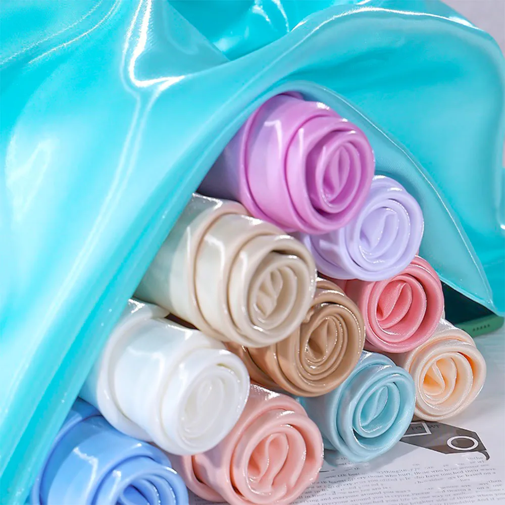 Liquid Drape Satin Fabric Heavyweight High Density Reflective Polyester for Couture Wedding Dresses Gown Designer Stage Styling