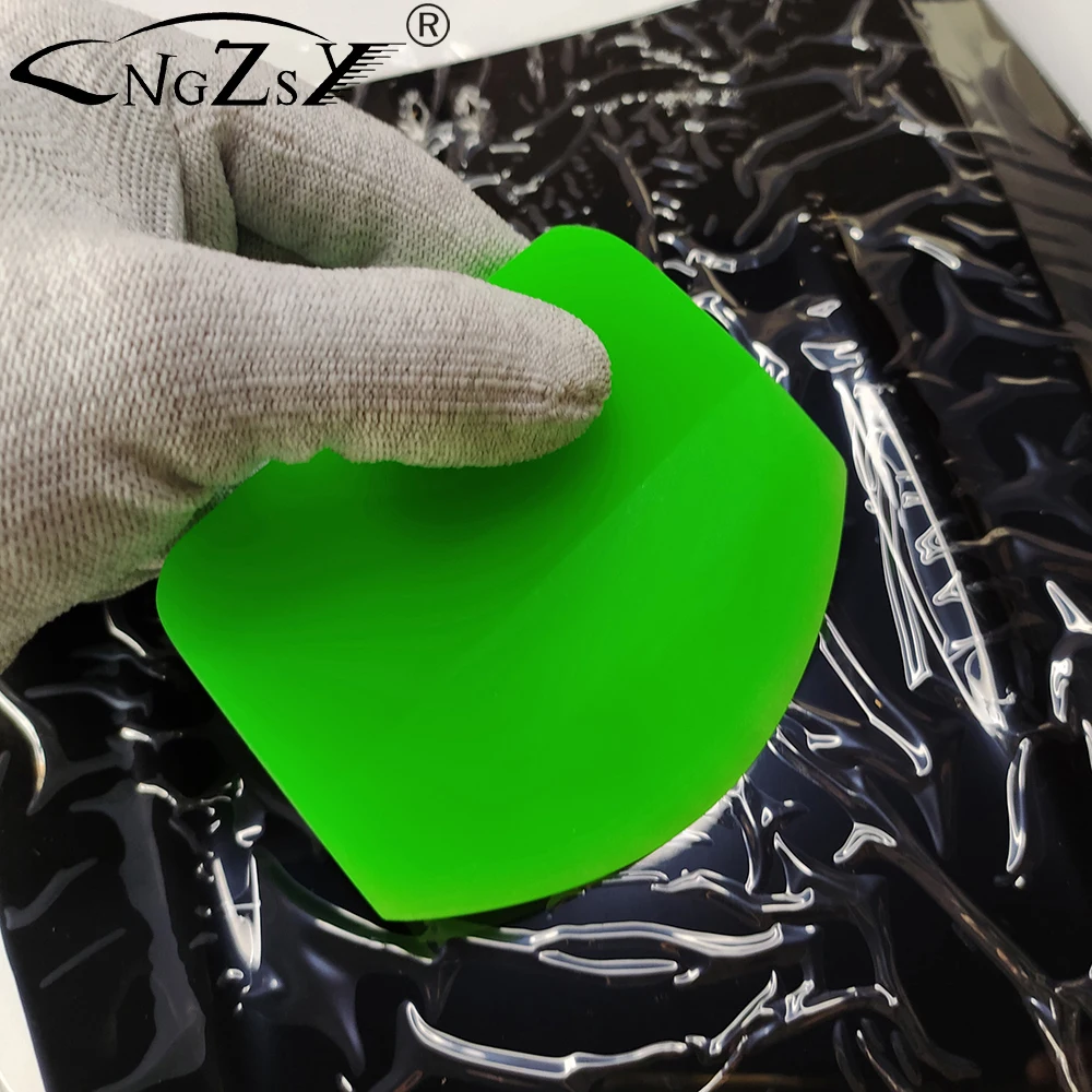 Green Rubber Scraper Soft PPF Wrapping Car Tools Wash Accessories Vinyl Tint Window Film Glass Water Removal Card Squeegee