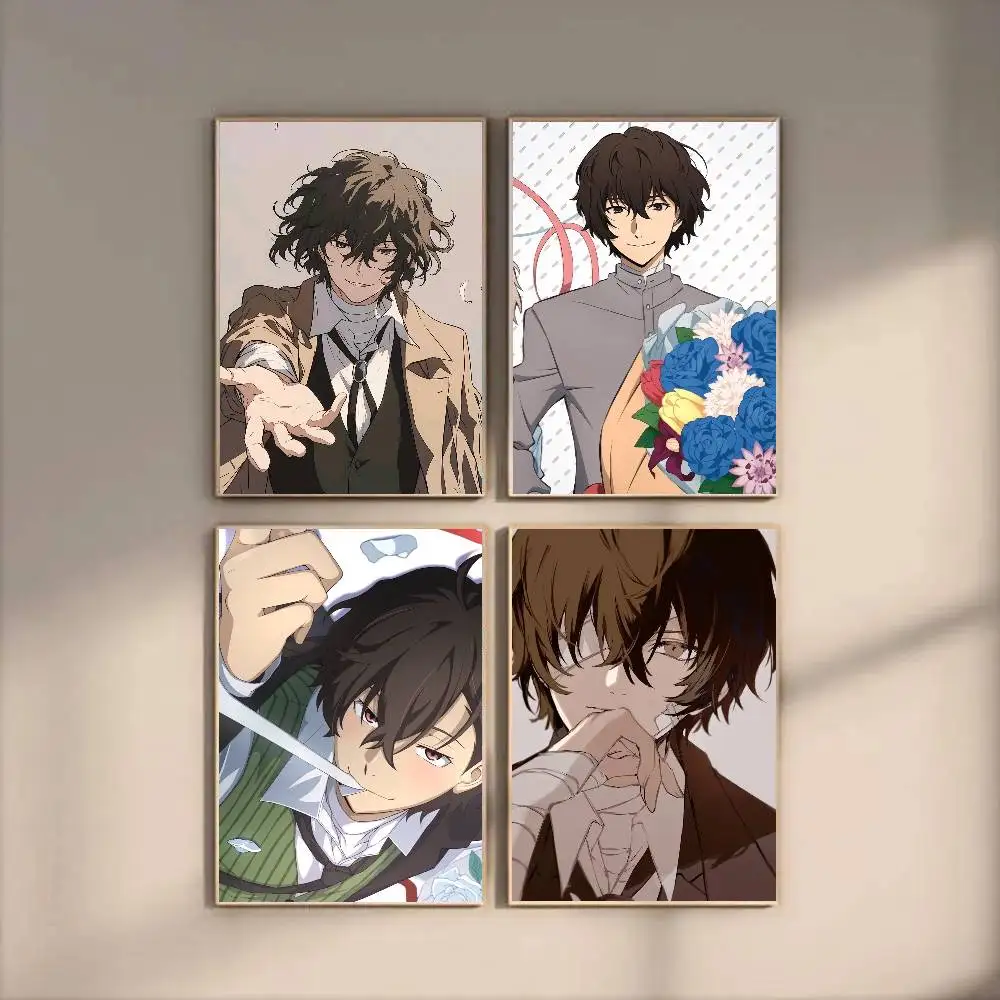 Dazai Osamu Anime B-Bungo S-Stray D-Dogs Poster Art Sticky Wall Waterproof Home Living Room Bedroom Bar Aesthetic Decoration