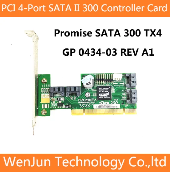 

Высококачественная плата контроллера Promise SATA 300 TX4 PCI, 4 порта SATA II 300 GP0434-03 REV A1