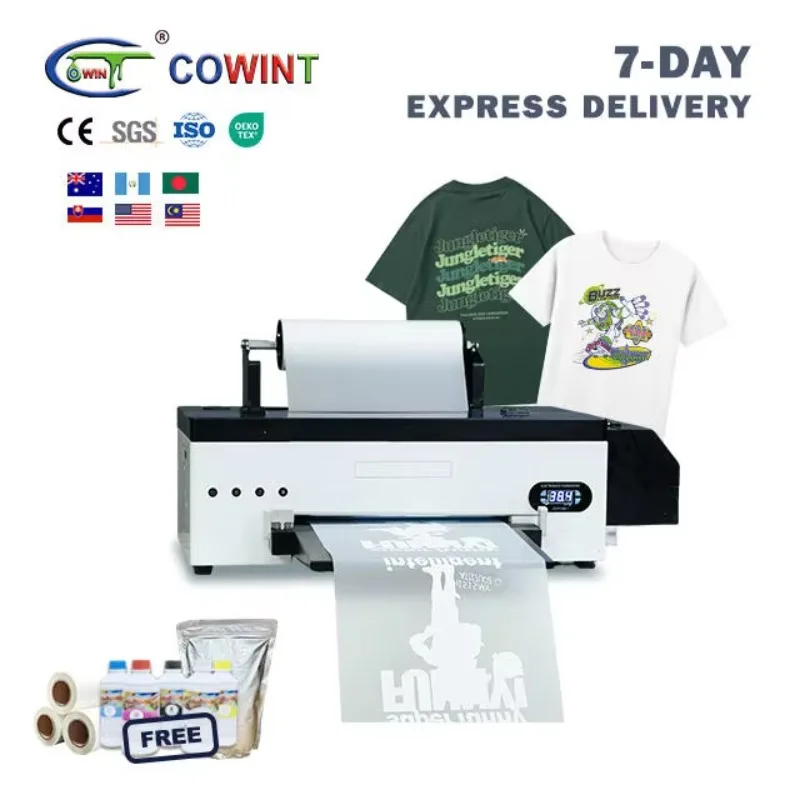 

XP600 DTF Printer New Condition Roll-to-Roll Pigment Ink Heat Transfer Printing Machine on PET DTF Film