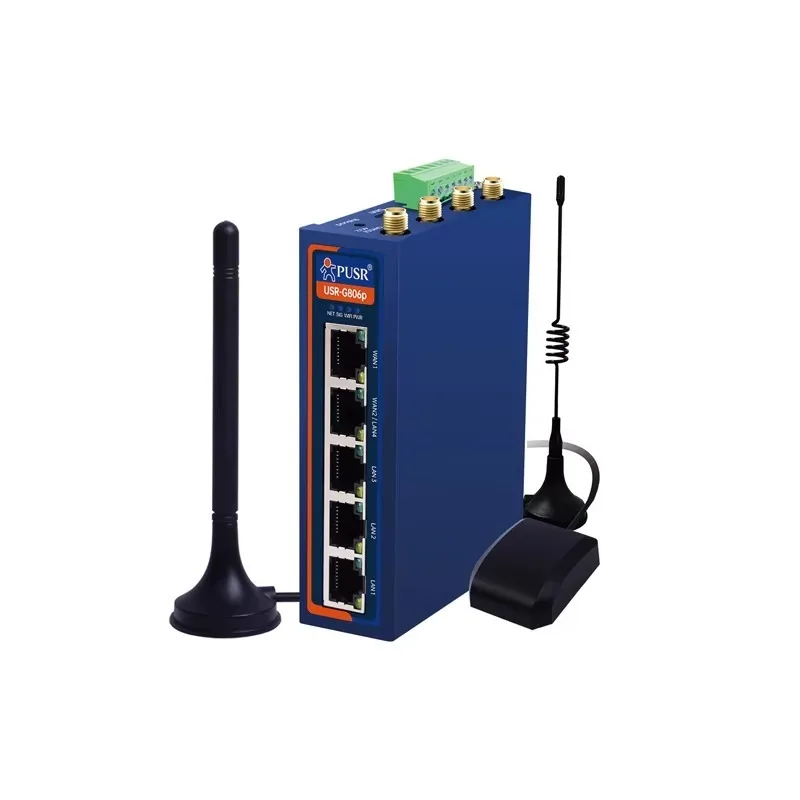 Dual Qualcomm Industrial Cellular Router 5*Ethernet+RS232+RS485 4G LTE Router Sim Card Modem WiFi Router USR-G806p