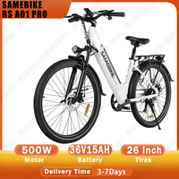 Electric Bike 500W Brushless Motor 26 Inch Tire 36V15AH Removable Battery Hybrid E-bike Adult Snow All-terrain Electric Bicycle