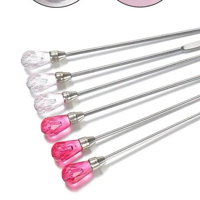Jewelry Making Tool Set 8PCS Stainless Steel Non Slip Pink Handles Precision Kit for Beginners DIY Jewelry Craft Repair Making