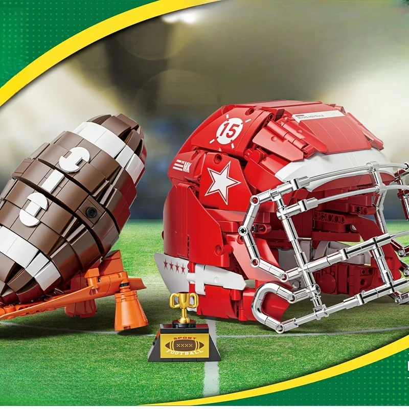 

Строительный блок для костюма для регби подходит для мужчин старше 6 лет и коллекционный орнамент также Рождество, Хэллоуин, Ne