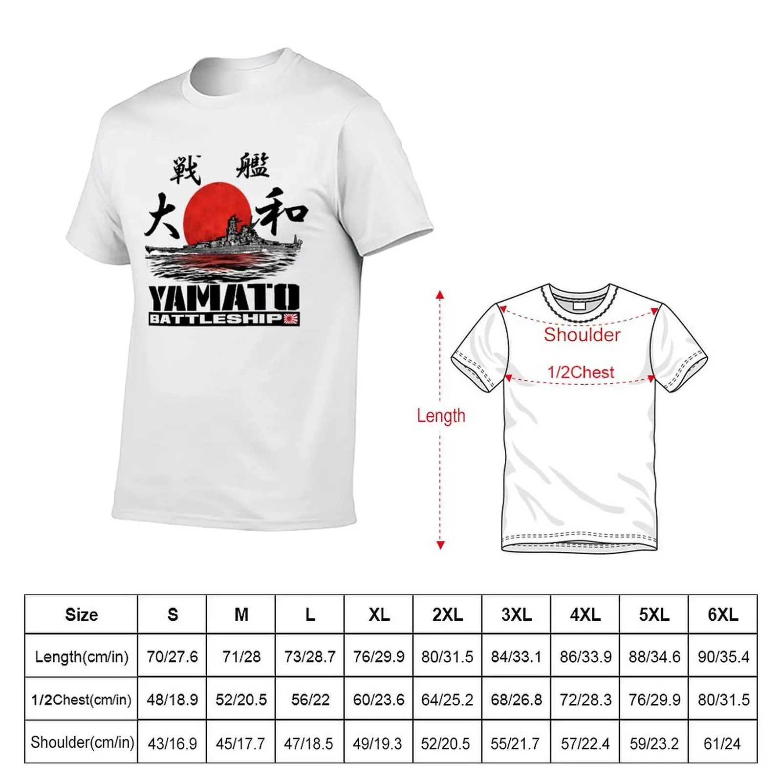 Battleship Yamato T-Shirt vintage summer 2026 mens big and tall t shirts