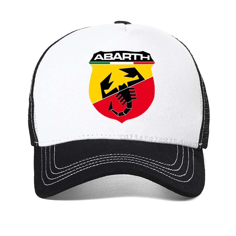 New Abarth Baseball Cap Fashion summer Cool Abarth caps men outdoor mesh Breathable trucker hat Casual Snapback Hats