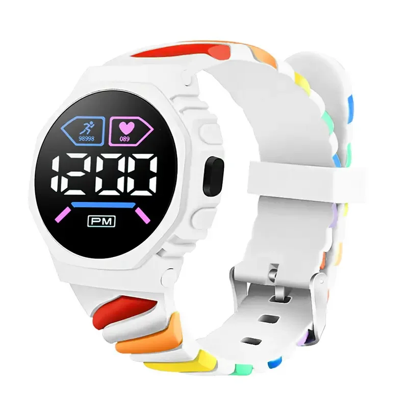 Colorful Silicone Band Electronic Watch - Fun Decorative Accessories for Boys and Girls - Great Holiday Or Birthday Gift