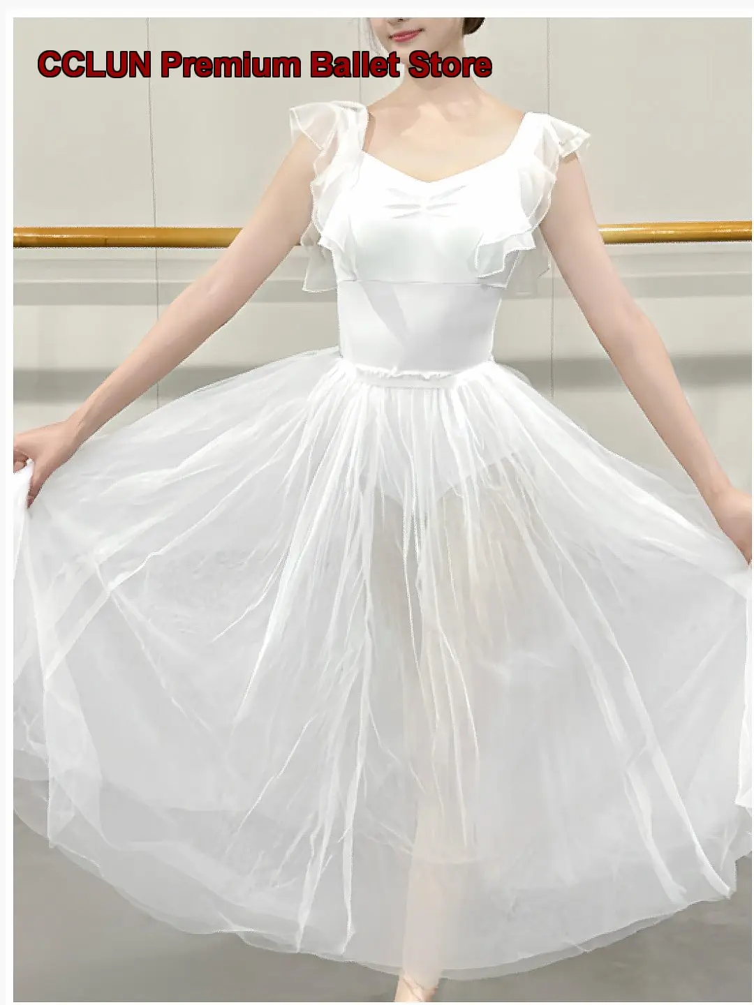 Women's Adult Art Exam Dance Gymnastics Leotard White Basic Training Body Suit