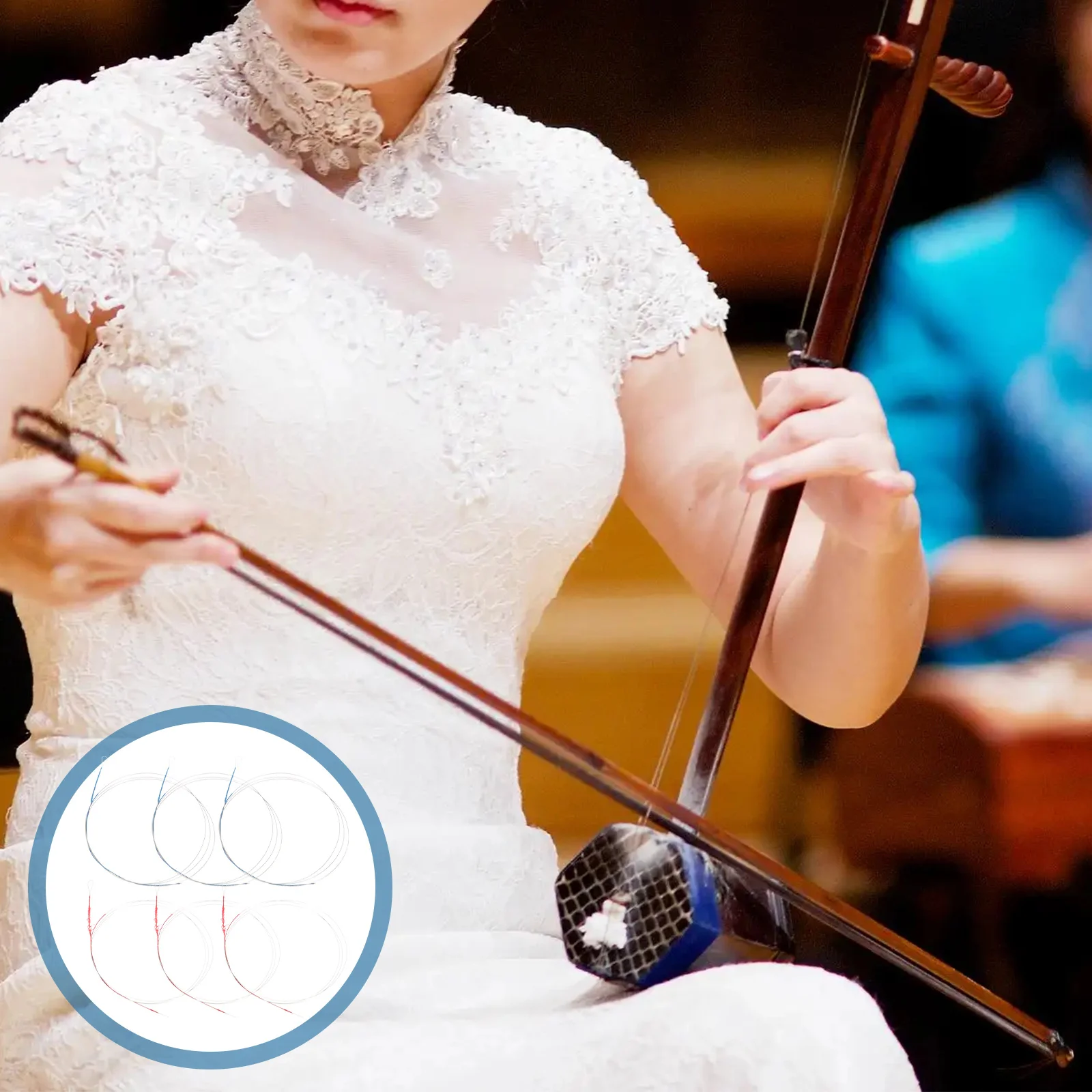 

3 set 3 Sets Erhu Strings Set Strong Material Durable Professional Sound Clear Comfortable Powerful Suitable Erhu Instruments