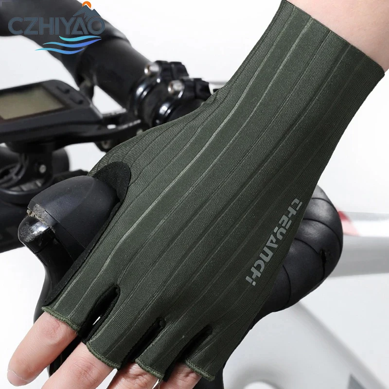 

CZHIYAO Unisex Fingerless Sports Gloves - UV Resistant Breathable Grips For Fishing Kayaking Cycling Hunting & Outdoor Workouts