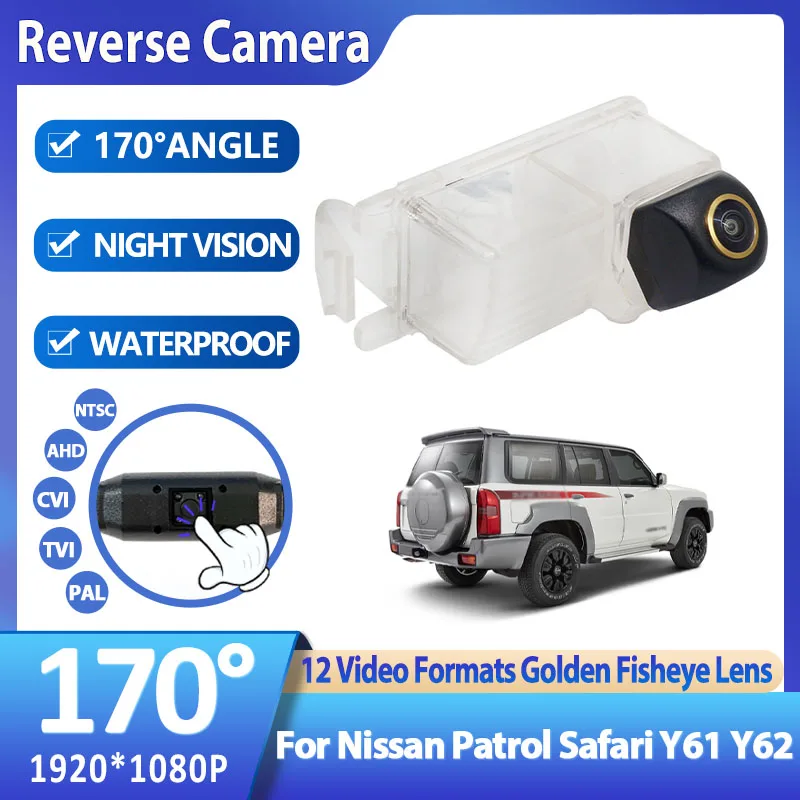 

HD AHD Fisheye Starlight Night Vision Car Rear View Camera For Nissan Patrol Safari Y61 Y62 Car Reverse Backup Parking Monitor